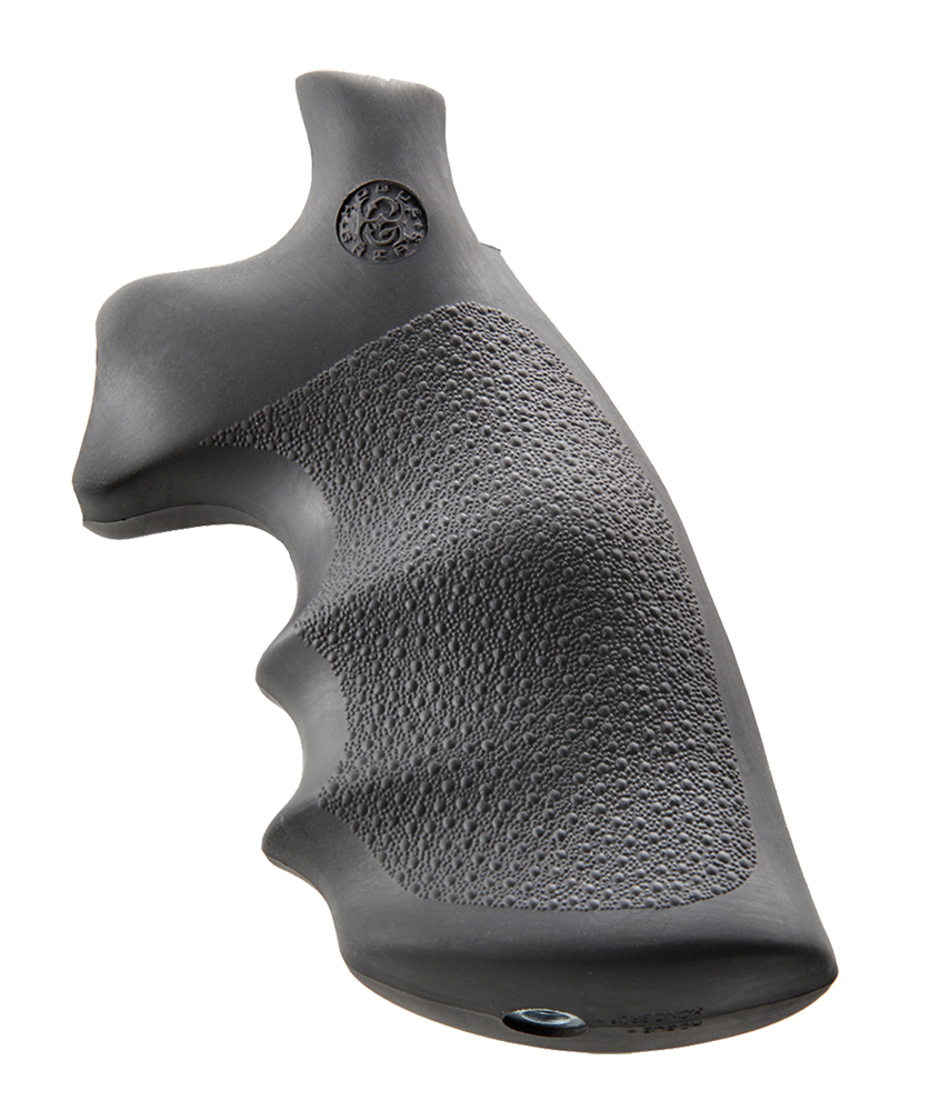 Hogue Conversion Monogrip w/ Finger Groove for S&W K/L Frame Round Butt Revolver, Black - 19002