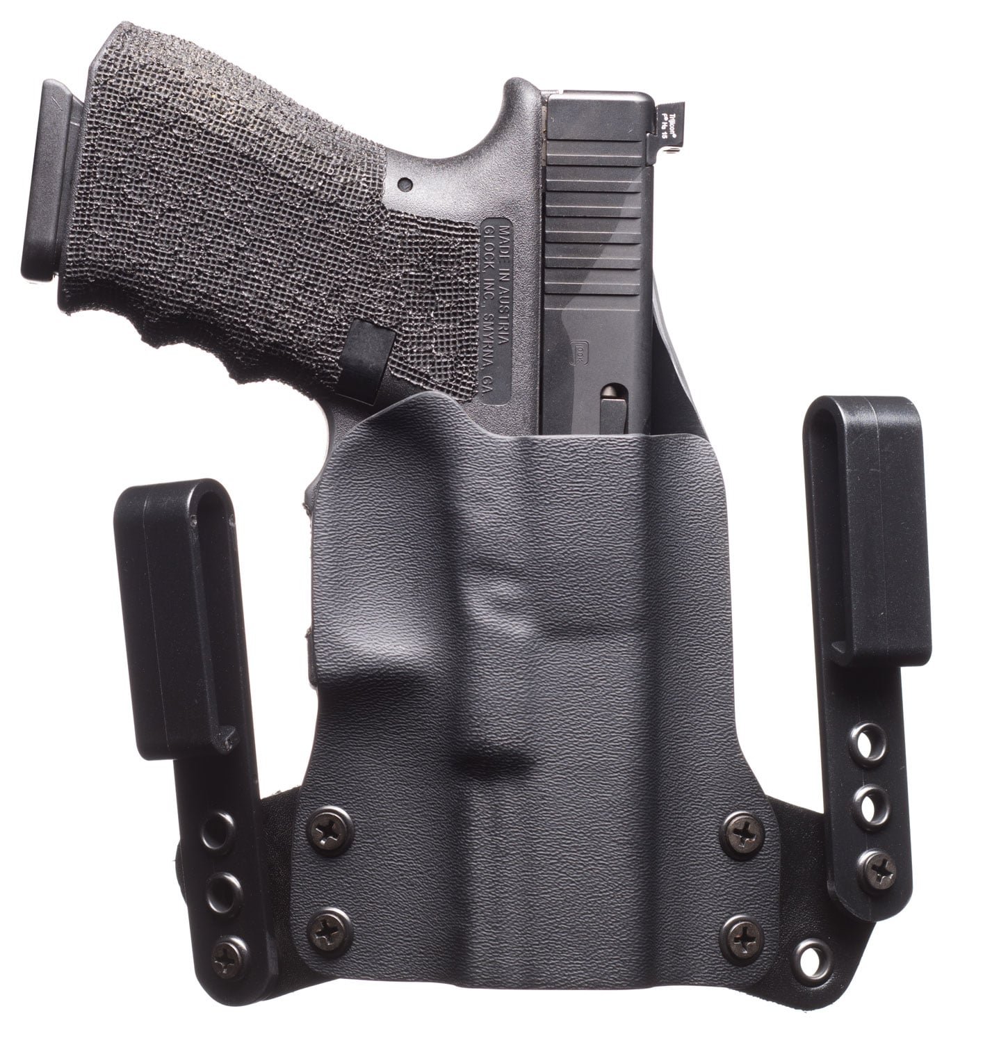 Black Point Tactical Mini Wing Right Hand Appendix Inside the Waistband Holster, Black - GL19N0S11380L1