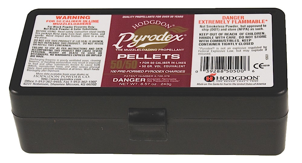 Hodgdon Pyrodex .50 50 gr Muzzle Loading Pellet, 100/box - P5050