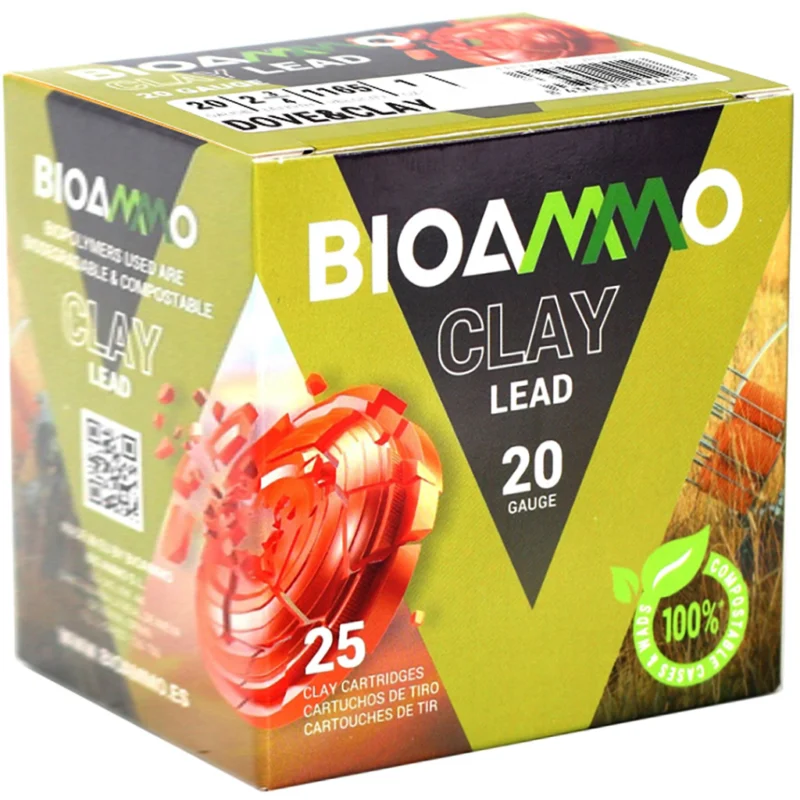 BIOAMMO Dove Clay Shotgun Ammo 20 ga. 1 oz. 9 Shot Lead