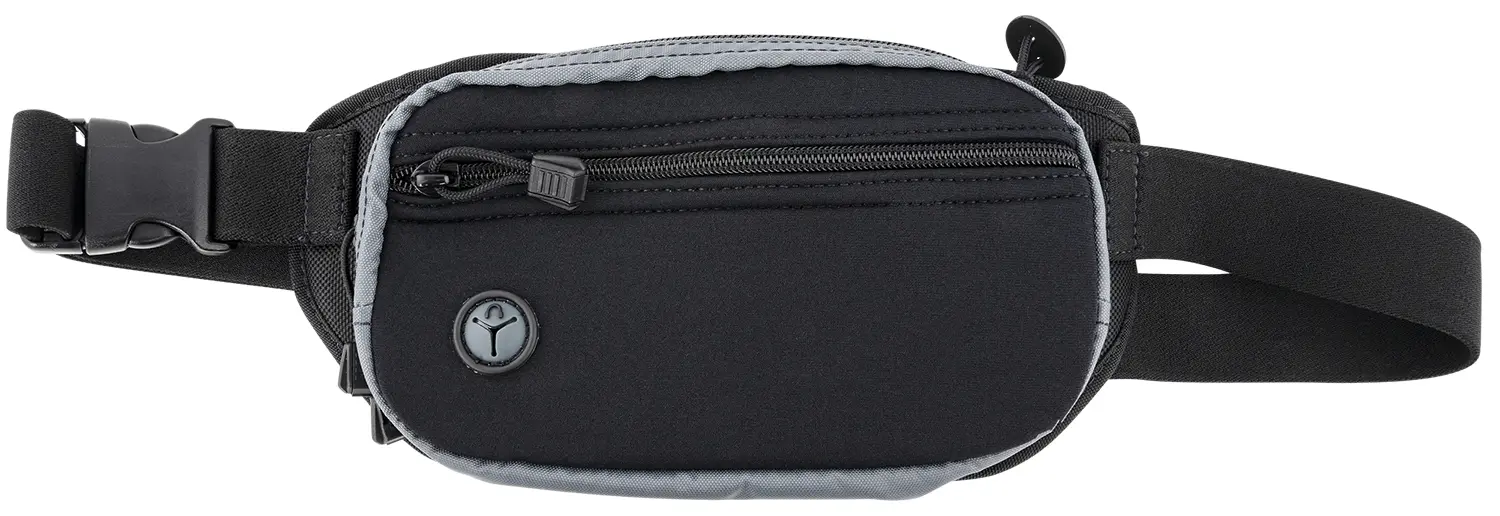 Galco FTPGBS Fastrax PAC Waistpack Size Sub-Compact Black/Gray Neoprene Compatible w/Diamondback DB/S M Shield Plus/Glock 26 Gen3-5 Belt Up to 50" Wide Ambidextrous