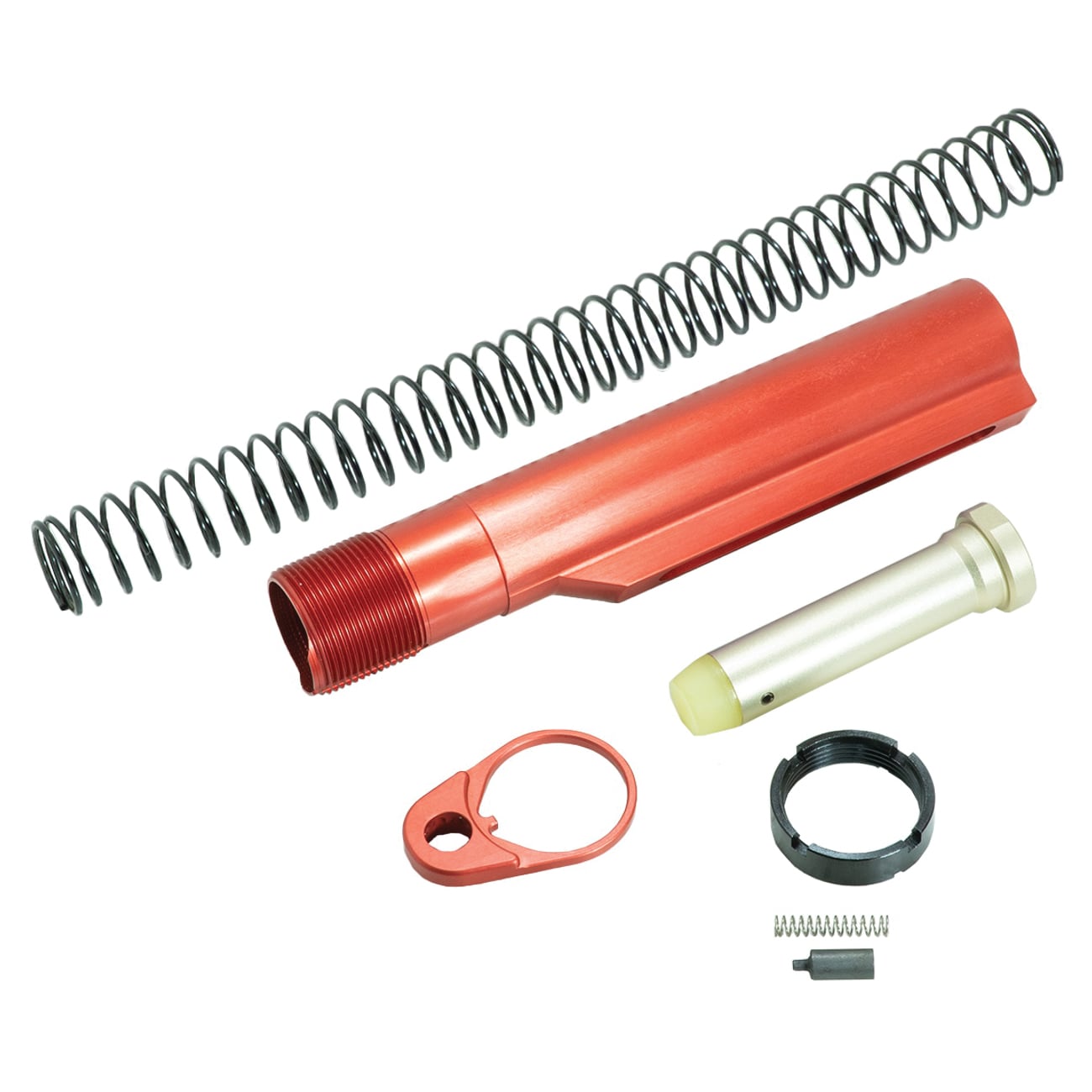 Timber Creek Outdoors Buffer Tube Kit for AR-15, Red - ARBTKR