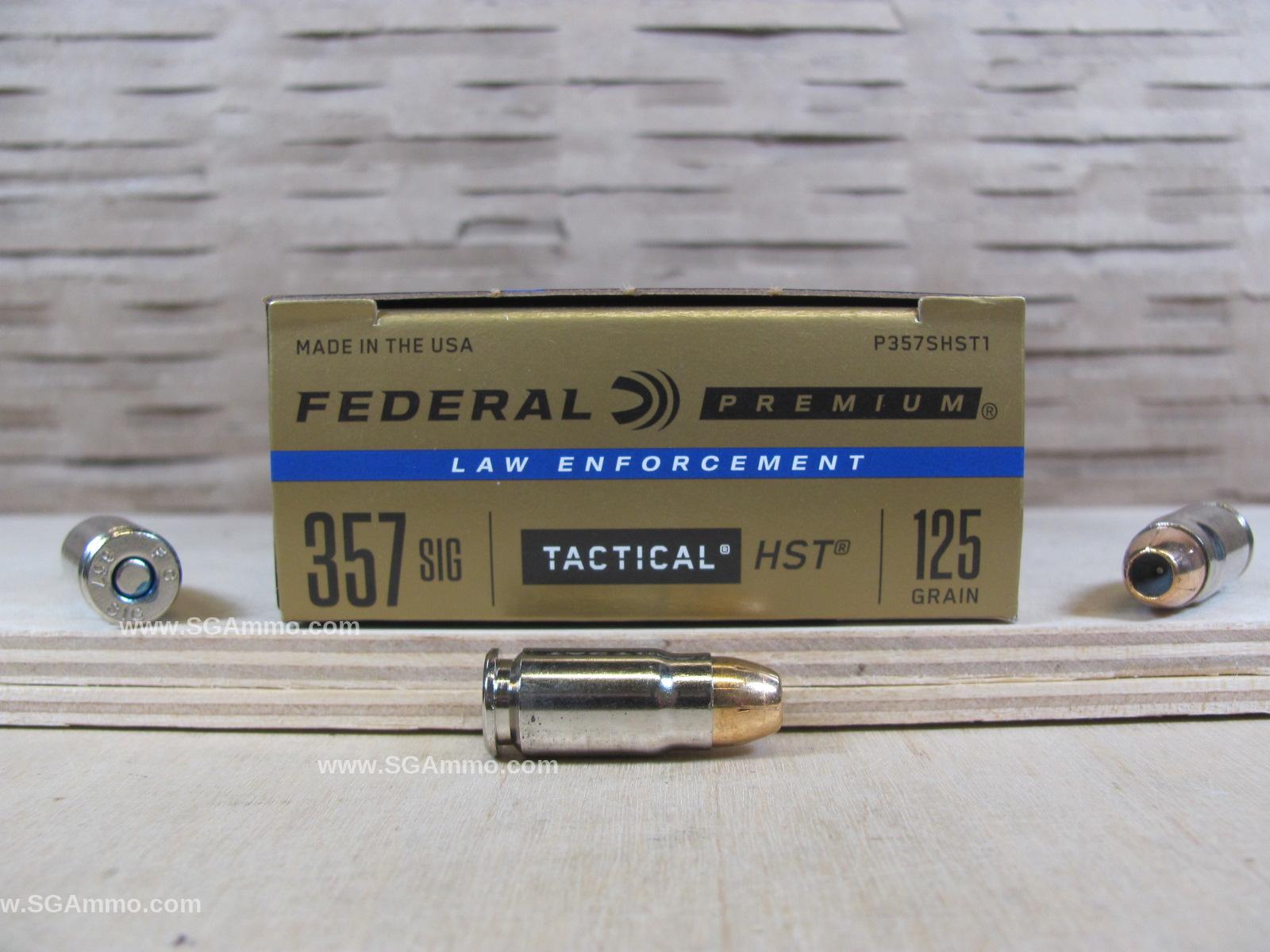 1000 Round Case – 357 Sig 125 Grain Federal HST Ammo – P357SHST1