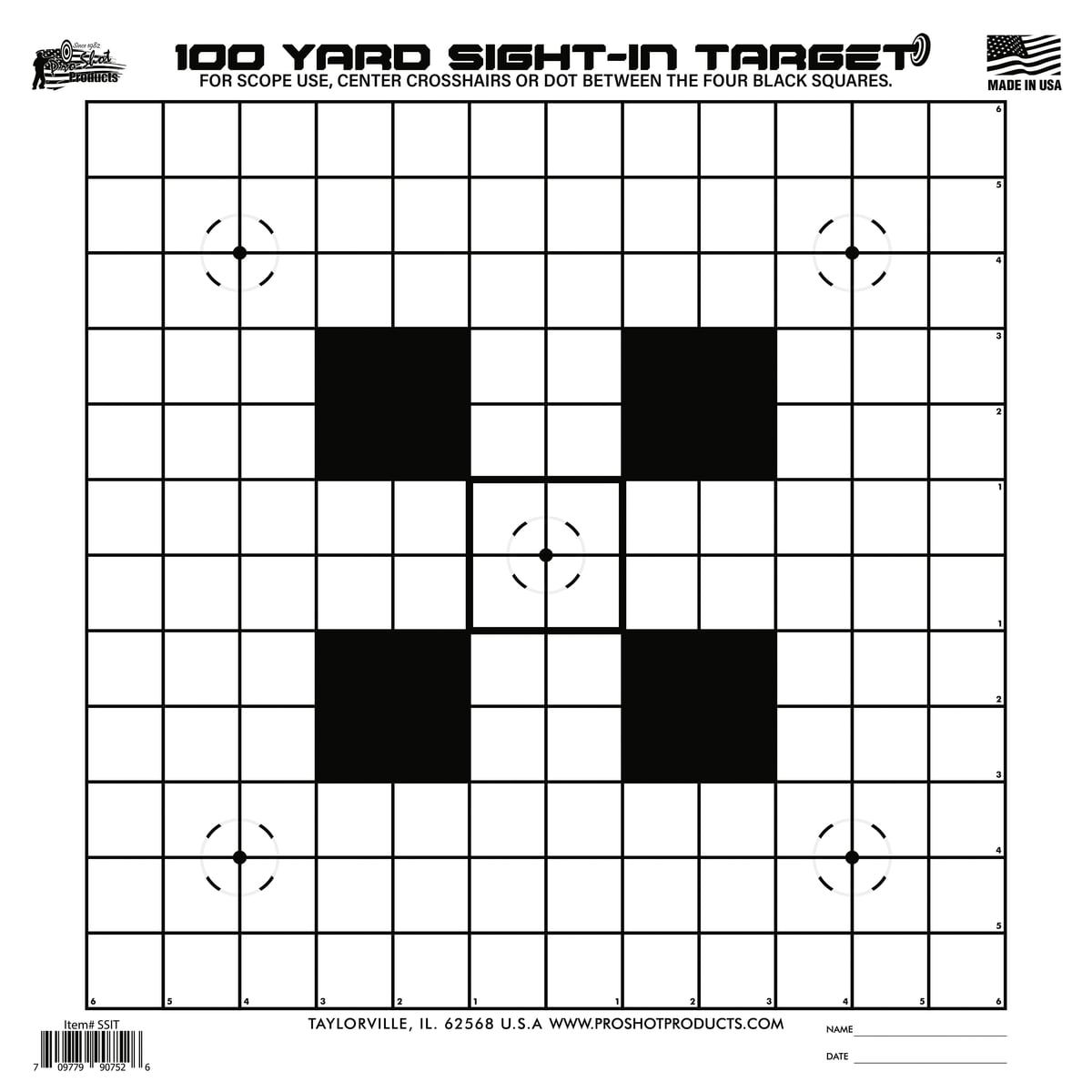 ProShot Sight-In Target, Black