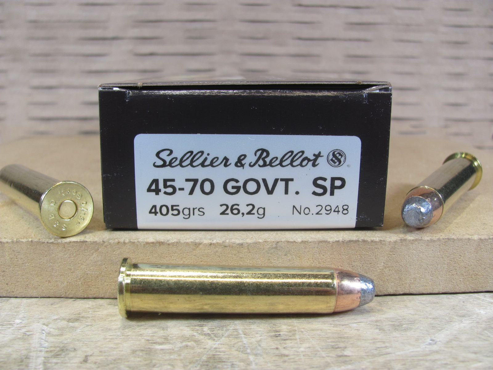 240 Round Case – 45-70 Govt. 405 Grain Soft Point Sellier & Bellot Ammo – SB4570A