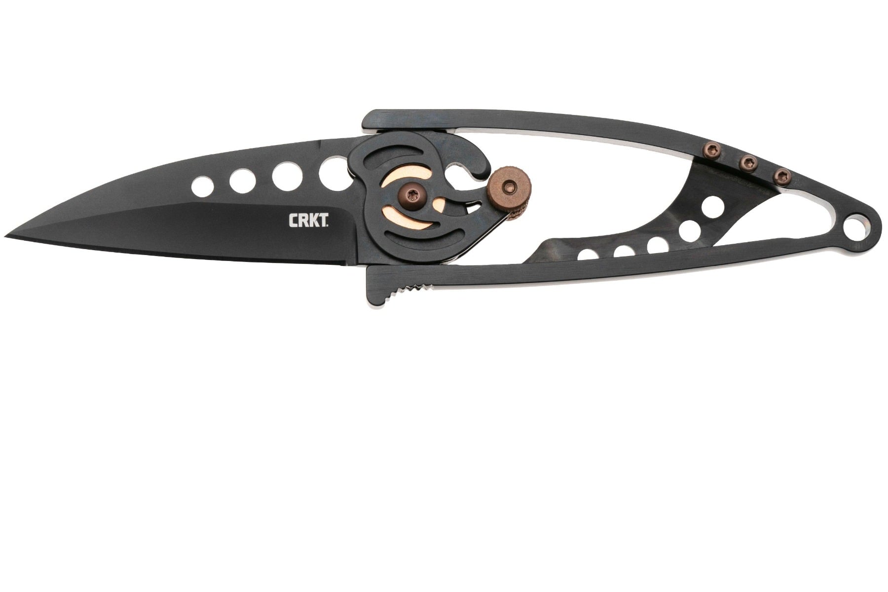 CRKT Snap Lock Folder Folding Knife Drop Point, Black