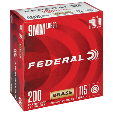 Federal Champion Training 9mm Luger 115 Grain Full Metal Jacket