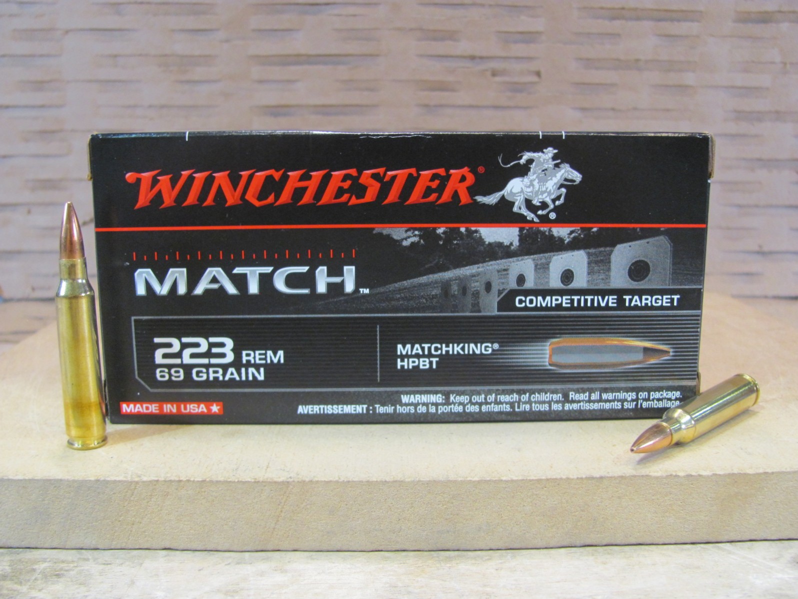 200 Round Case – 223 Rem 69 Grain Matchking Hollow Point BT Winchester Ammo – S223M2