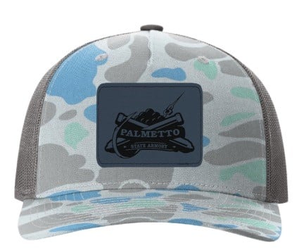 PSA Fishing Richardson Hat w/ Leather Patch, Saltwater Duck Camo