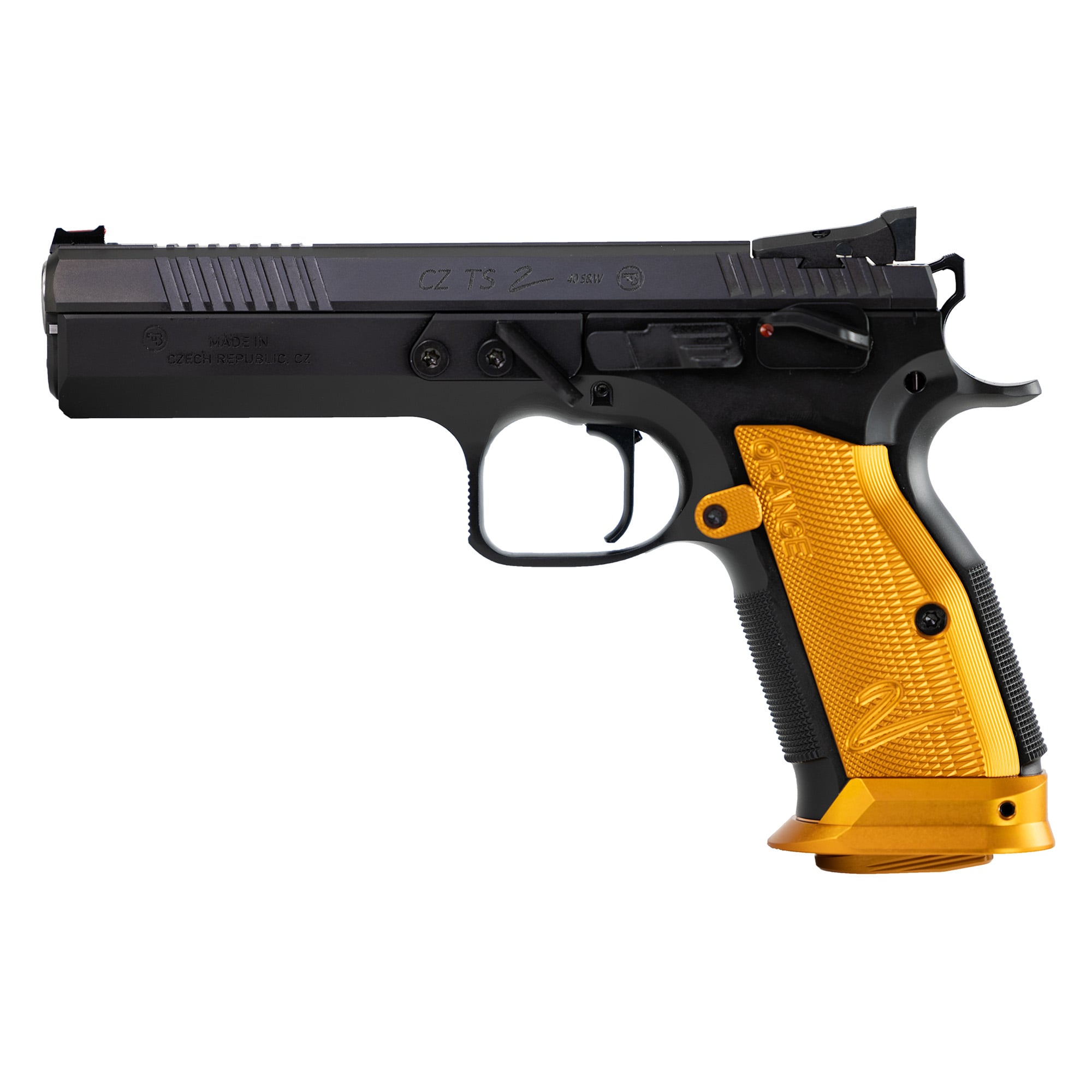 CZ TS 2 Orange Pistol 40 S&W 5.28 in. Black/Orange 17+1 rd. - No Credit Card Fees - Low, flat rate shipping