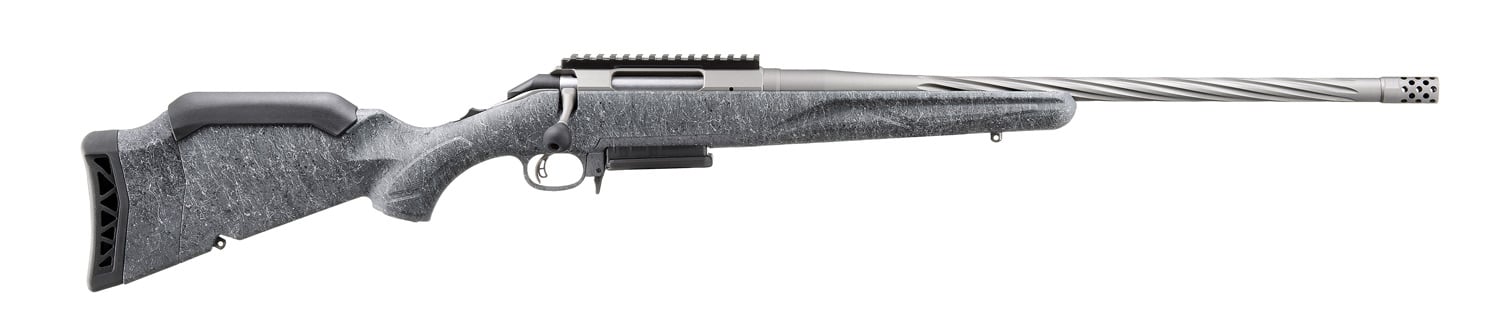 RUGER AMERICAN GENII 7MM-08 – 20″ GRAY GRAY SPLATER SYN - No Credit Card Fees - Free Shipping