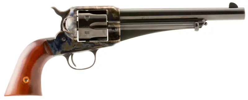 Taylors Company 550378 1875 Army Outlaw Uberti Large 357 Mag/38 Special 6 Shot 7.50" Blued Round Barrel Cylinder, Color Case Hardened Steel Frame, Walnut Grip. Exposed Hammer