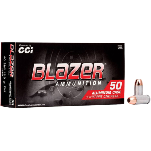 Blazer 40 S&W Ammo 165 Grain Full Metal Jacket Box of 50