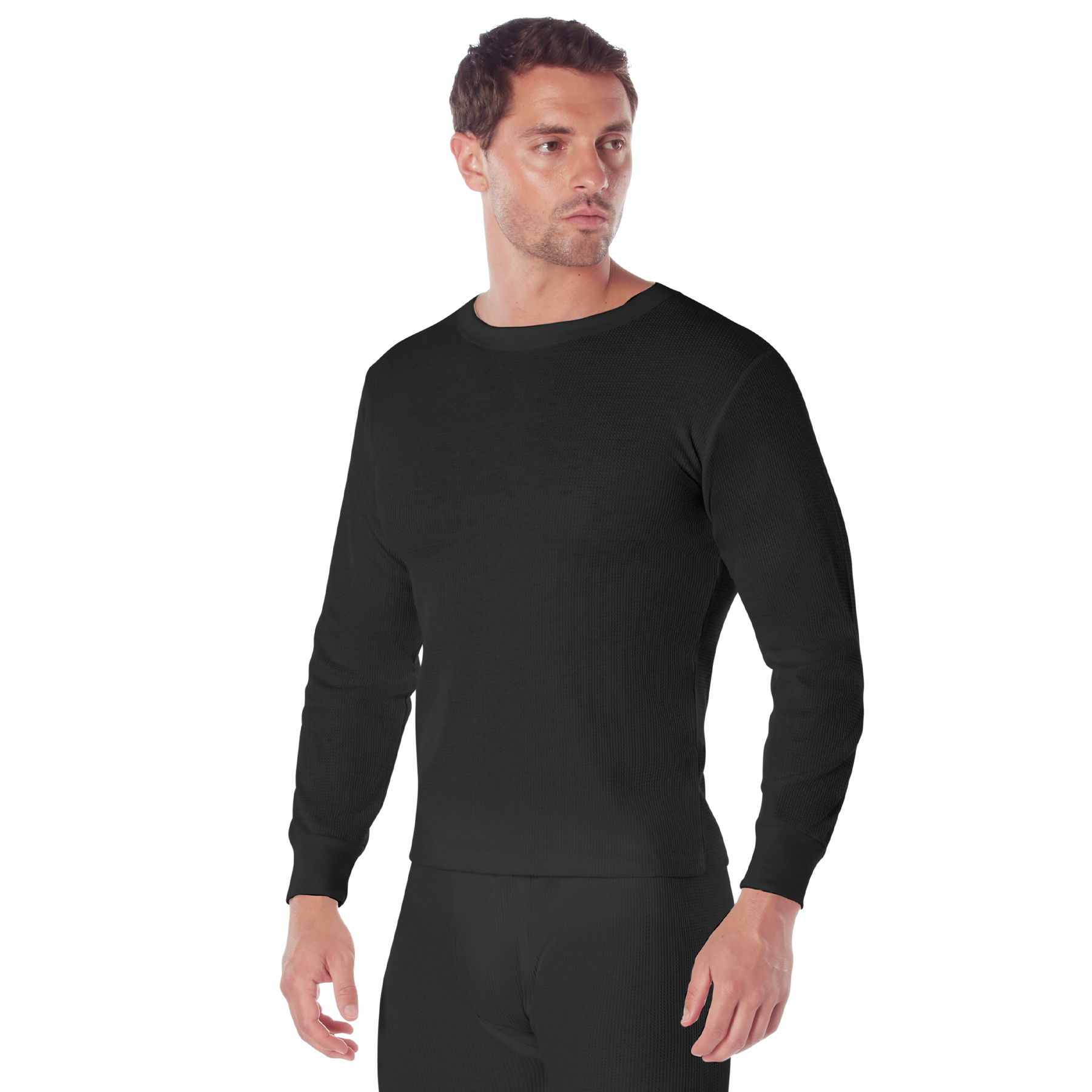 Rothco Thermal Knit Underwear Top - Black, X-Large