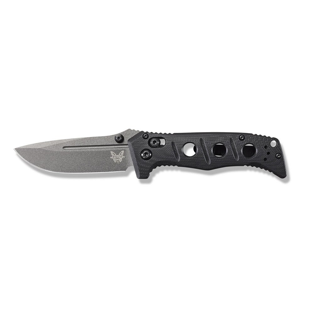 Benchmade Mini Adamas Folding Drop Point Knife, Tungsten Gray - 273GY-1