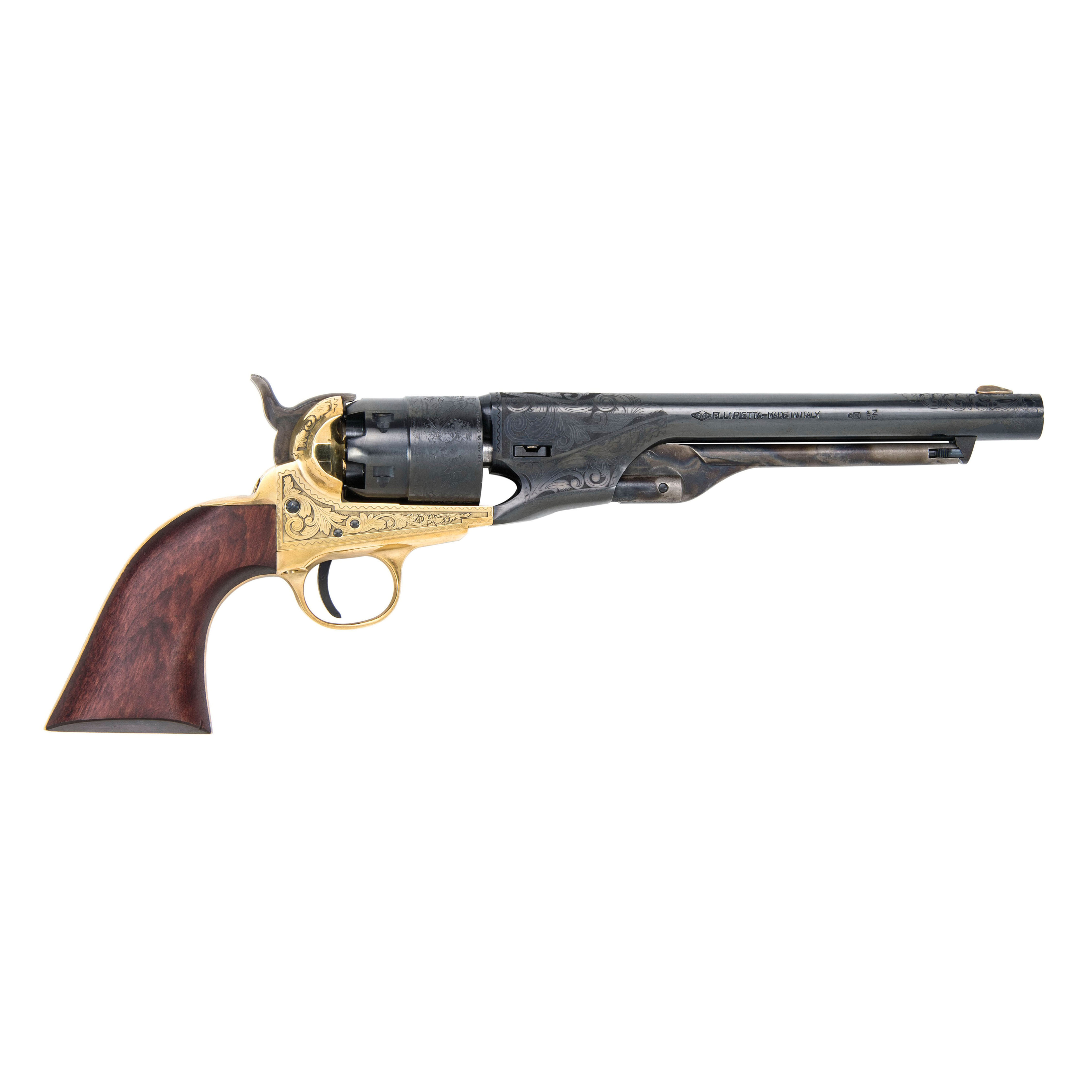 Traditions Black Powder 1860 Army Engraved .44 Revolver, Blue - FR186012