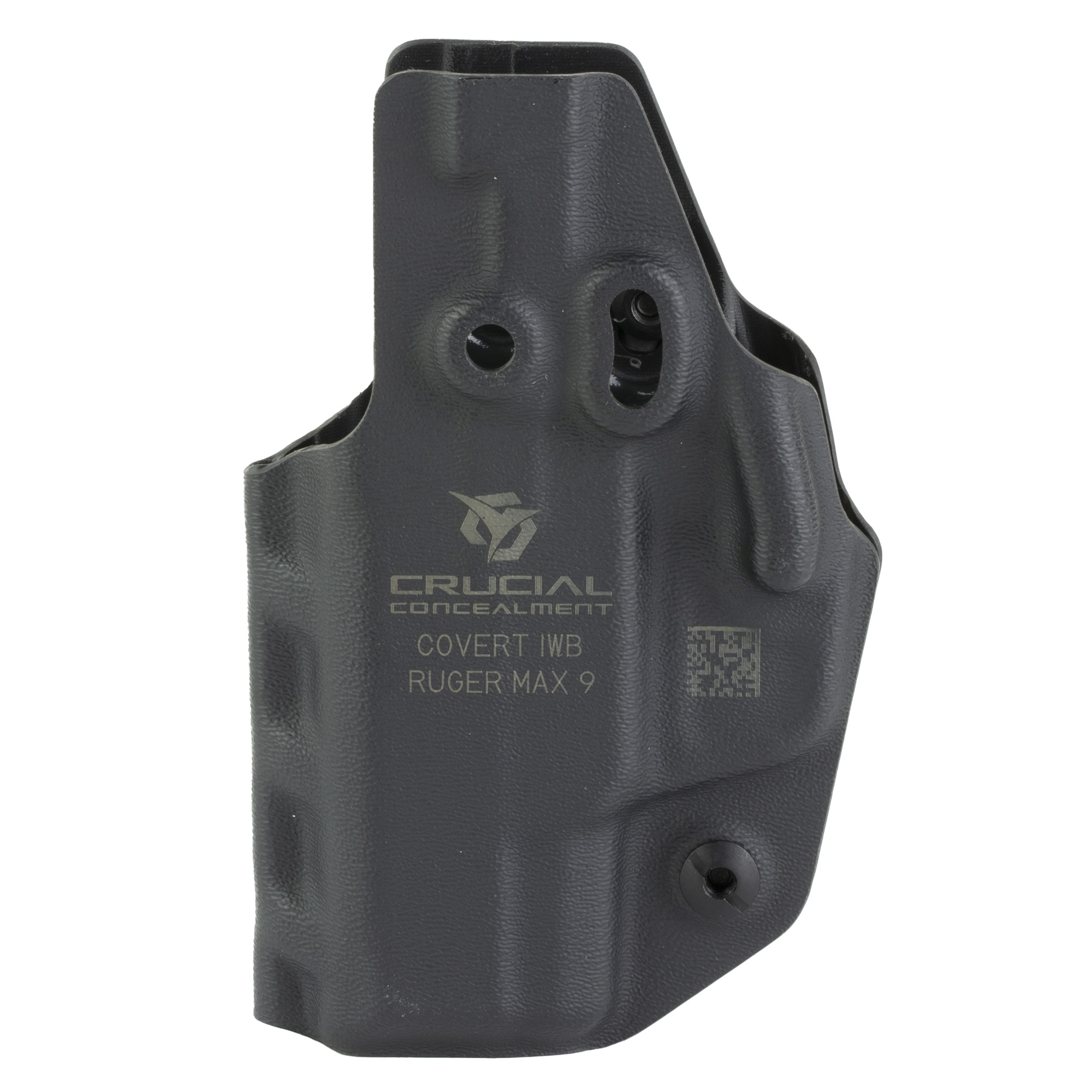 Crucial Concealment Covert IWB, IWB Ambidextrous ,Kydex, Black, fits Ruger Max-9
