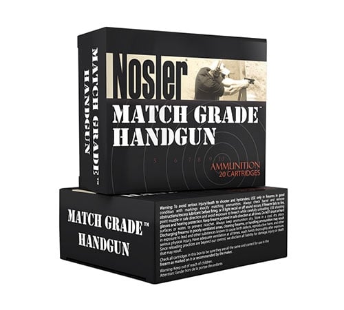 Nosler Match Grade 40 S&W 150 grain Jacketed Hollow Point Handgun Ammo, 20/Box - 51283