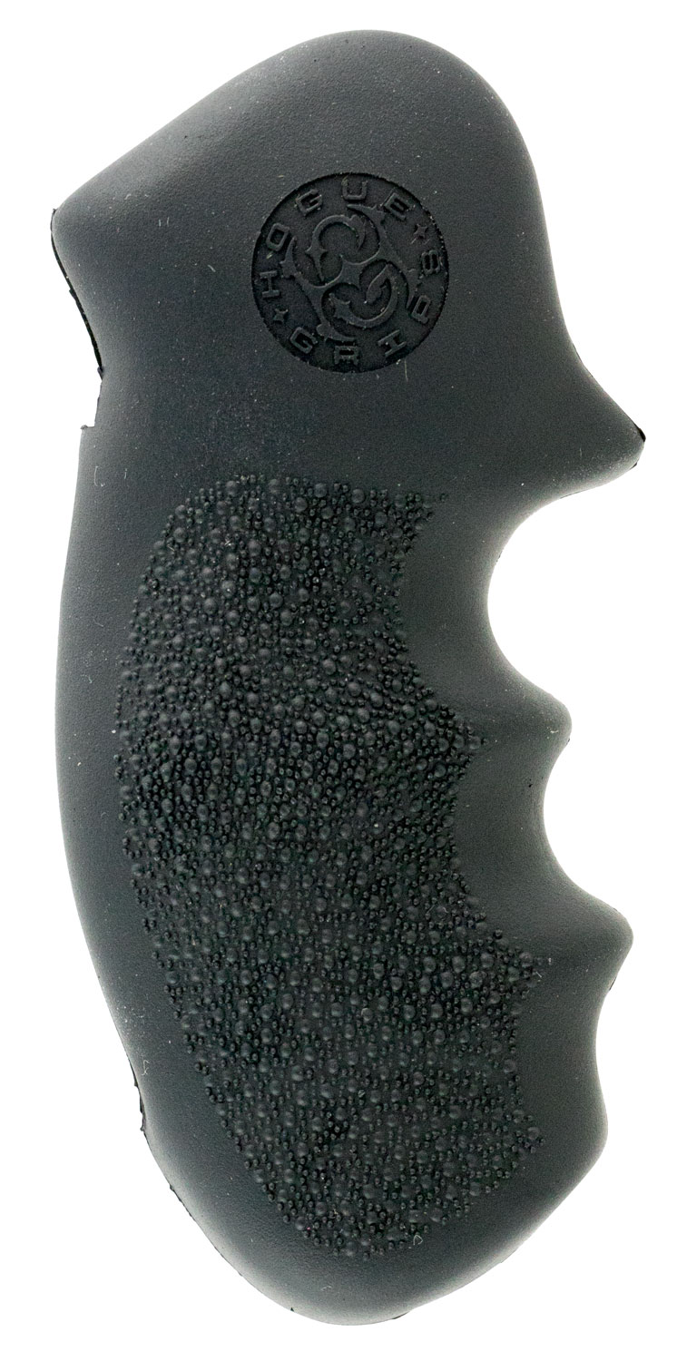 Hogue Rubber Monogrip w/ Finger Grooves for S&W K/L Frame Round Butt Revolver, Black - 19000