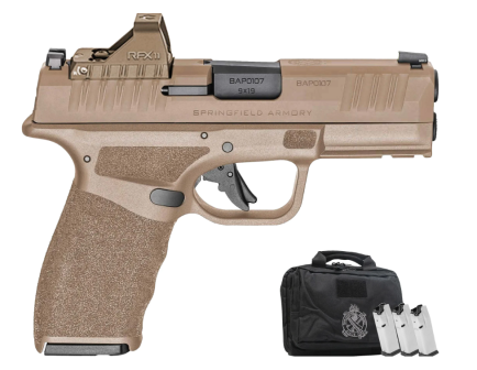Springfield Hellcat Pro Gear Up 3.7" 9mm 17rd Pistol, FDE - HCP9379FOSP-PAC