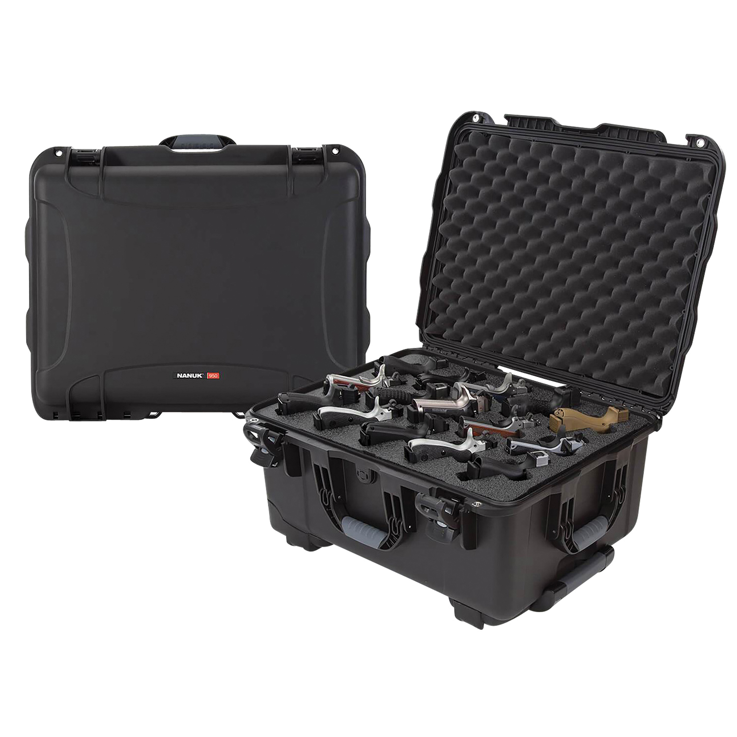 Nanuk 950 NK-7 Resin Waterproof and Airline Approved Hard Case with Cubed Foam, Black - 950-15UP1