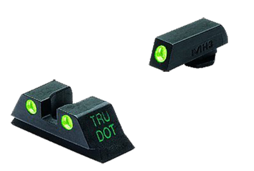 Meprolight Tru-Dot Front/Rear Night Sight Set for Glock 20/21/29/30/36/41 Pistols, Green - ML10222