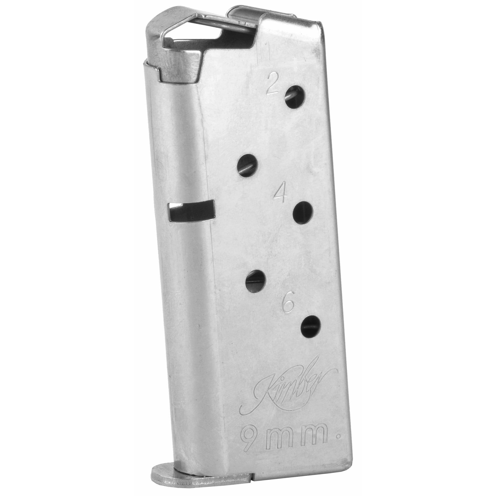 Kimber Magazine, 9mm, 6 Rounds, Fits Kimber Micro 9 & EVO SP, Stainless