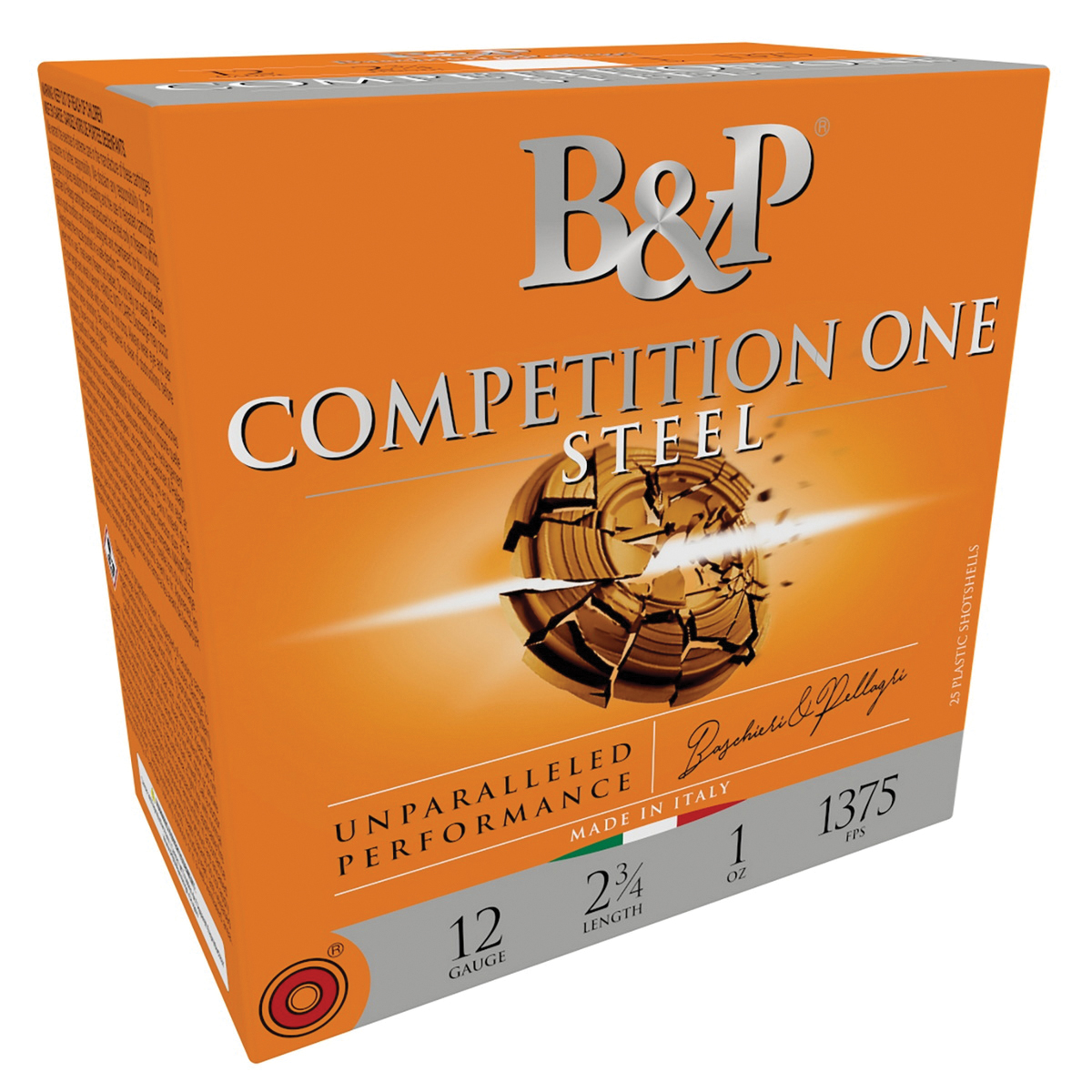 B&P Competition One Steel 12 Gauge 2-3/4" #7.5 1 oz 25rds Shotshell - Steel Shot Target Load - 12B1GCP7