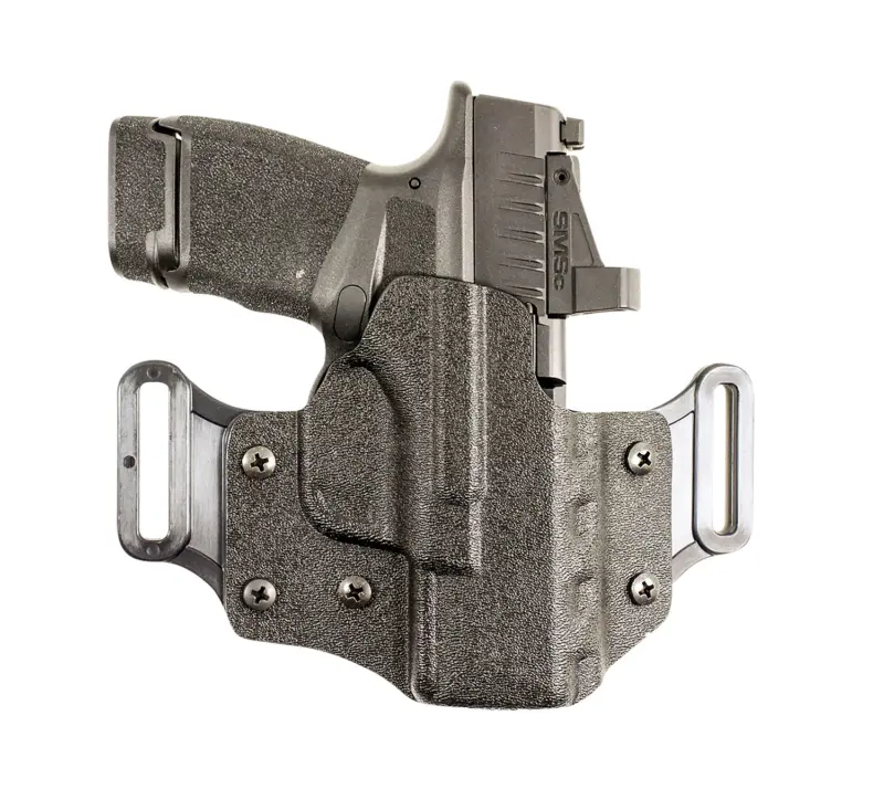 DeSantis Gunhide 195KA8HZ0 Veiled Partner OWB Black Kydex Belt Slide Fits Sig P320C/P250C Right Hand