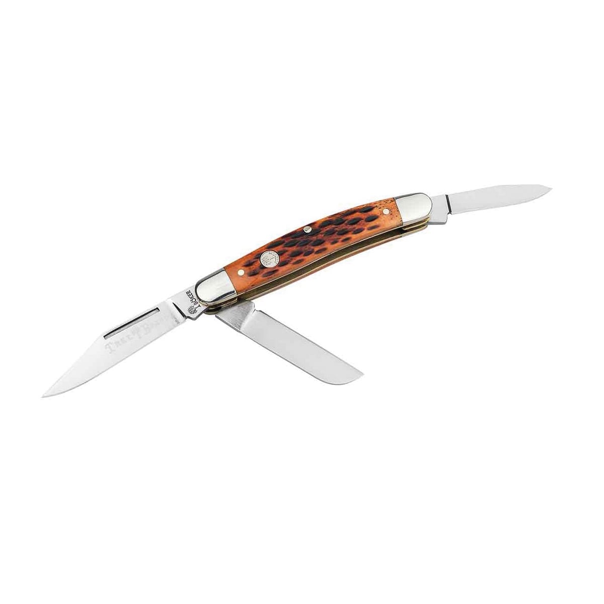 Boker Manufactory Traditional Series 2.0 Medium Stockman Folding Knife Clip Point/Sheepsfoot, Brown