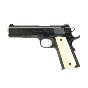 SPRINGFIELD 1911 Garrison 45ACP 5" 7rd Pistol | Engraved Tyler Gun Works Premier Grade w/ Wood Grips