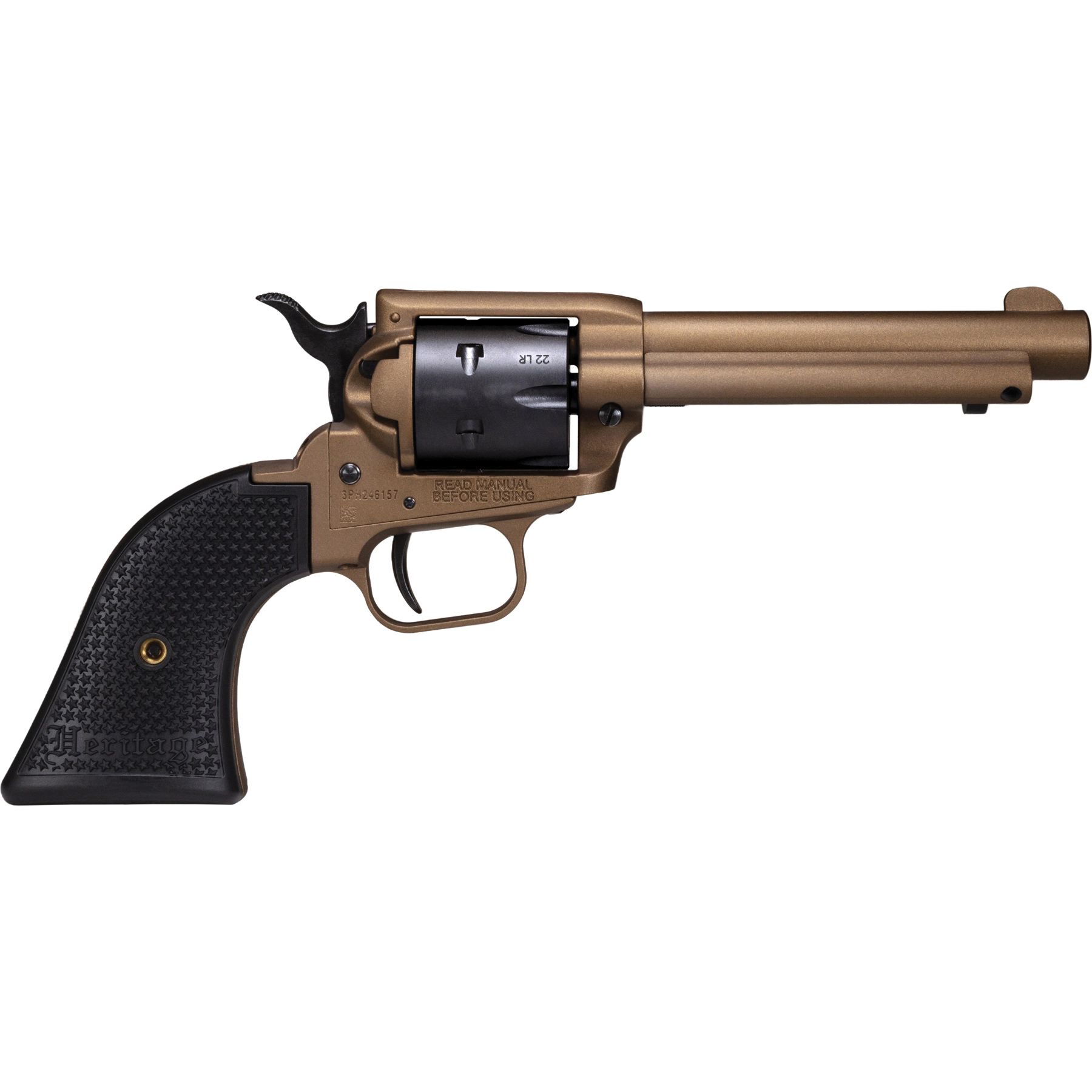 Heritage Manufacturing Rough Rider .22LR Revolver 4.75" 6rds, Burnt Bronze Cerakote - SRR22A4