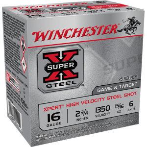 Winchester Ammo WE16GT6A Super X Xpert High Velocity 16 Gauge 2.75\" 15/16 oz 6 Shot - 25sh Box