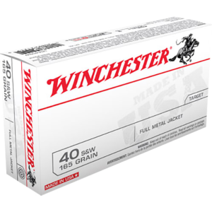 Winchester Ammo USA40SW Best Value 40 Smith & Wesson (S&W) 165 GR Full Metal Jacket - 50 Round Box