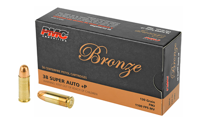 PMC Bronze .38 Super +P 130gr FMJ Ammunition - 50 Rounds