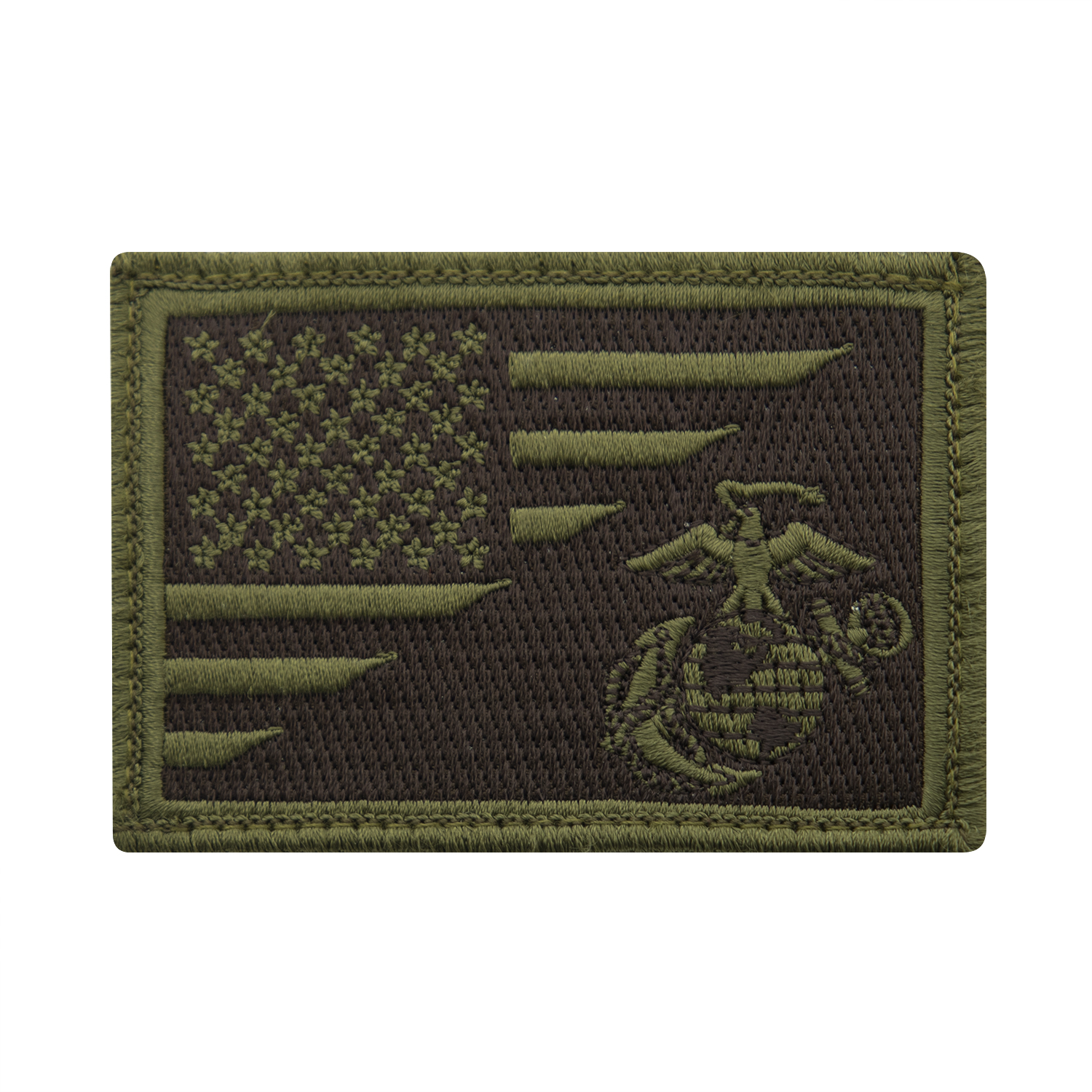Rothco Us Flag - Usmc Eagle, Globe And Anchor Morale Patch, Olive Drab