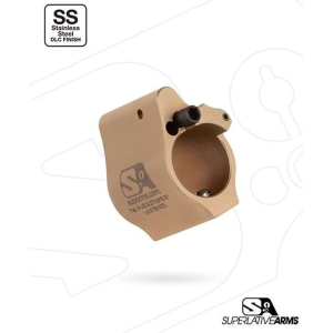 AR-15 Solid SS Adjustable Gas Block .936 Tan