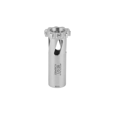 Gemtech GM-9/MM9/Tundra 1/2x28 RH 9mm Threaded Piston Adapter, Silver - 12169
