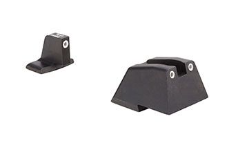 Trijicon Night Sight Suppressor Set w/White Front/White Rear and Green Lamps - for HandK .45C/P30/VP9 Black