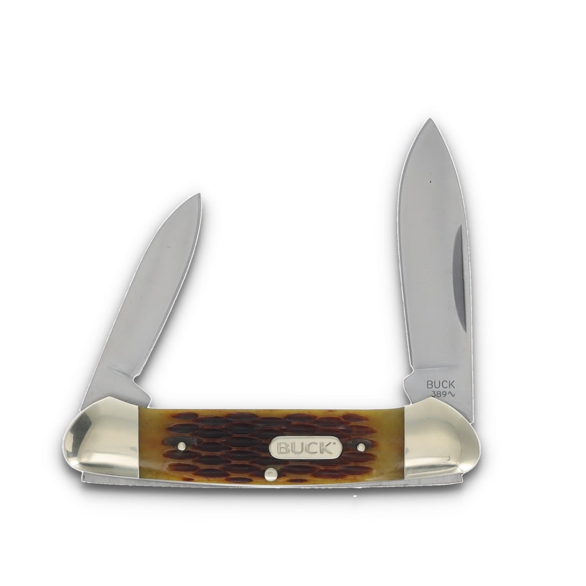 Buck Canoe Spear Point Slipjoint Pocket Knife, Brown - 0389BNSWM-B