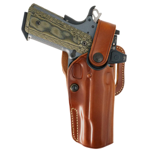 Galco APO224R APO Strongside/Crossdraw OWB Tan Steerhide Fits Glock 17 Gen1-5 Belt Holster Mount Right Hand