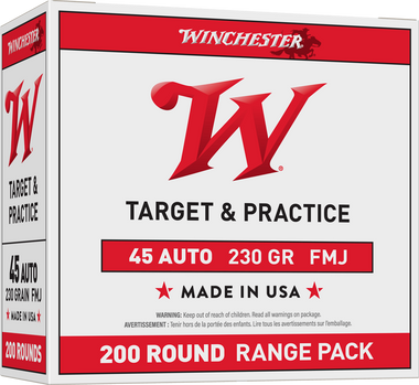 Winchester 45 ACP 230 Grain Full Metal Jacket Ammunition