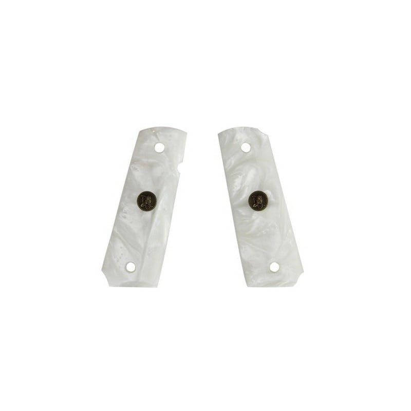 Pachmayr Custom Brilliant Grip for 1911 Pistol, White Pearl - 62001
