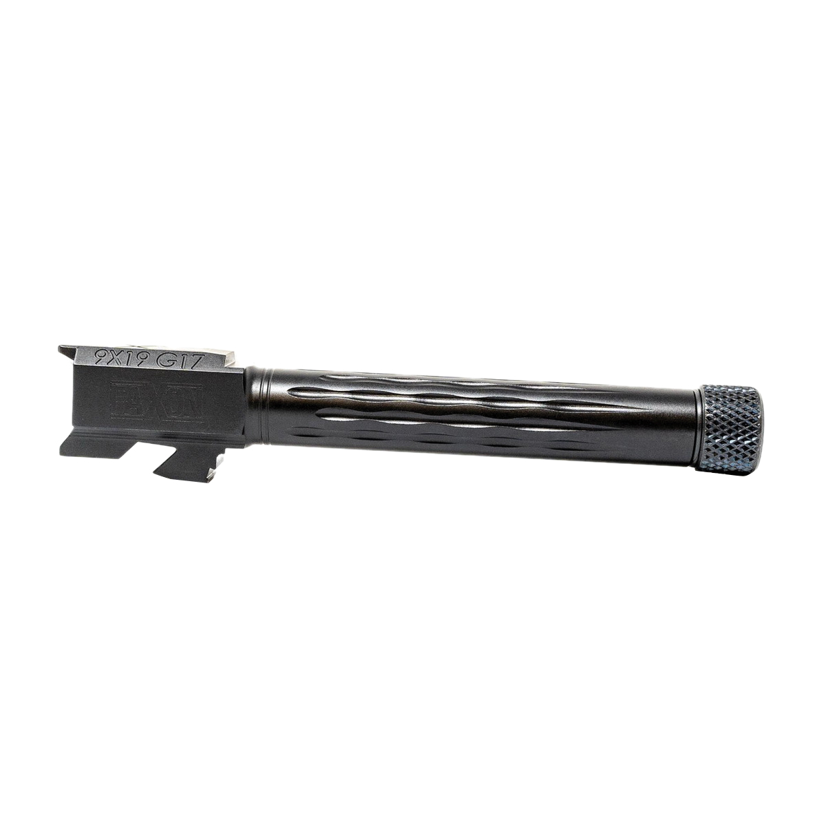 Faxon Firearms Button Rifled Fluted Drop-In Barrel 9mm Fits Glock Gen 2-4 G17 Full-Size, Black
