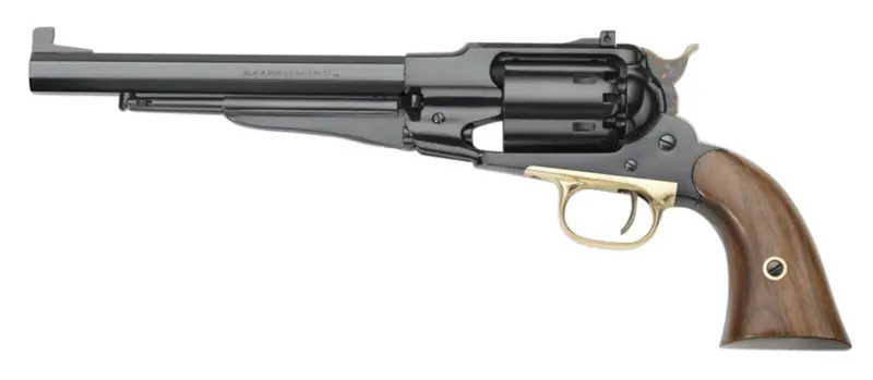 Pietta PF58STT448 1858 Remington Target Model 44 Cal 6rd 8" Blued Octagonal Steel Barrel, Cylinder Frame, Walnut Grip, Brass Trigger Guard