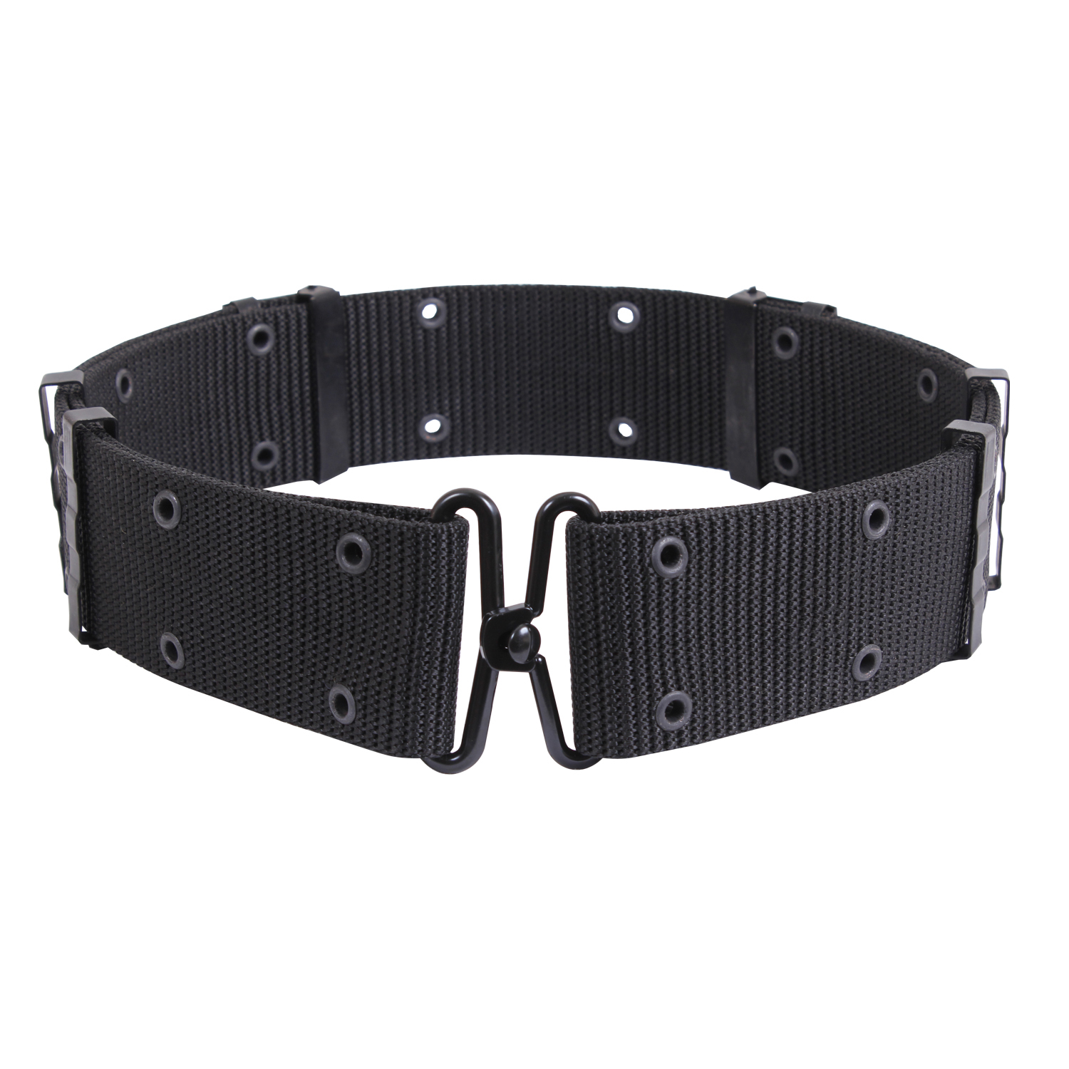 Rothco Gi Style Pistol Belt With Metal Buckles - Black