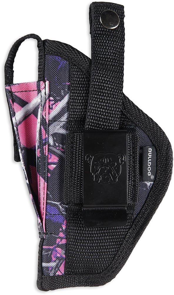 Bulldog Cases Extreme Size 1 Ambidextrous Hand Ruger LCP Most Mini Semi-Autos Outside-The-Waistband Holster w/ Clam Shell Packaging, Muddy Girl Camo - FSN-1MDG