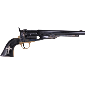 Pietta 1860 Hand of God Black Powder Revolver 44 Caliber 8" Blued Barrel Case Hardened Frame Black Grip