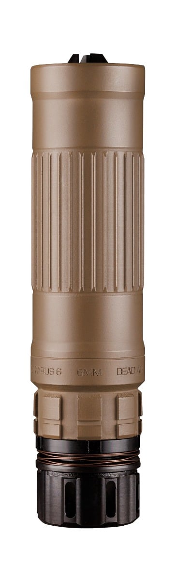 Dead Air Lazarus 6 5.56/6mm Rifle Suppressor w/KeyMo Mounting System, FDE