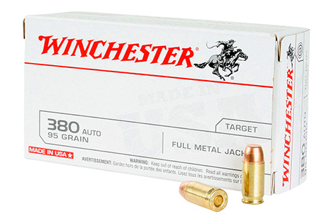 Winchester USA 380 Auto/ACP 95gr FMJ Ammunition 100rds Value Pack - USA380VP